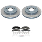 Set of 2 Front Rotors & Brake Pads for Ford F-150 4WD (2015–2020)