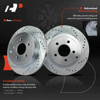 8x Rear Drilled Brake Rotors & Pads for Ford Edge Lincoln MKX (2007–2018)