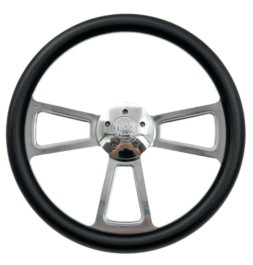 18 Inch Steering Wheel Carbon Fiber Vinyl Wrap for Peterbilt Kenworth (2005–2015)