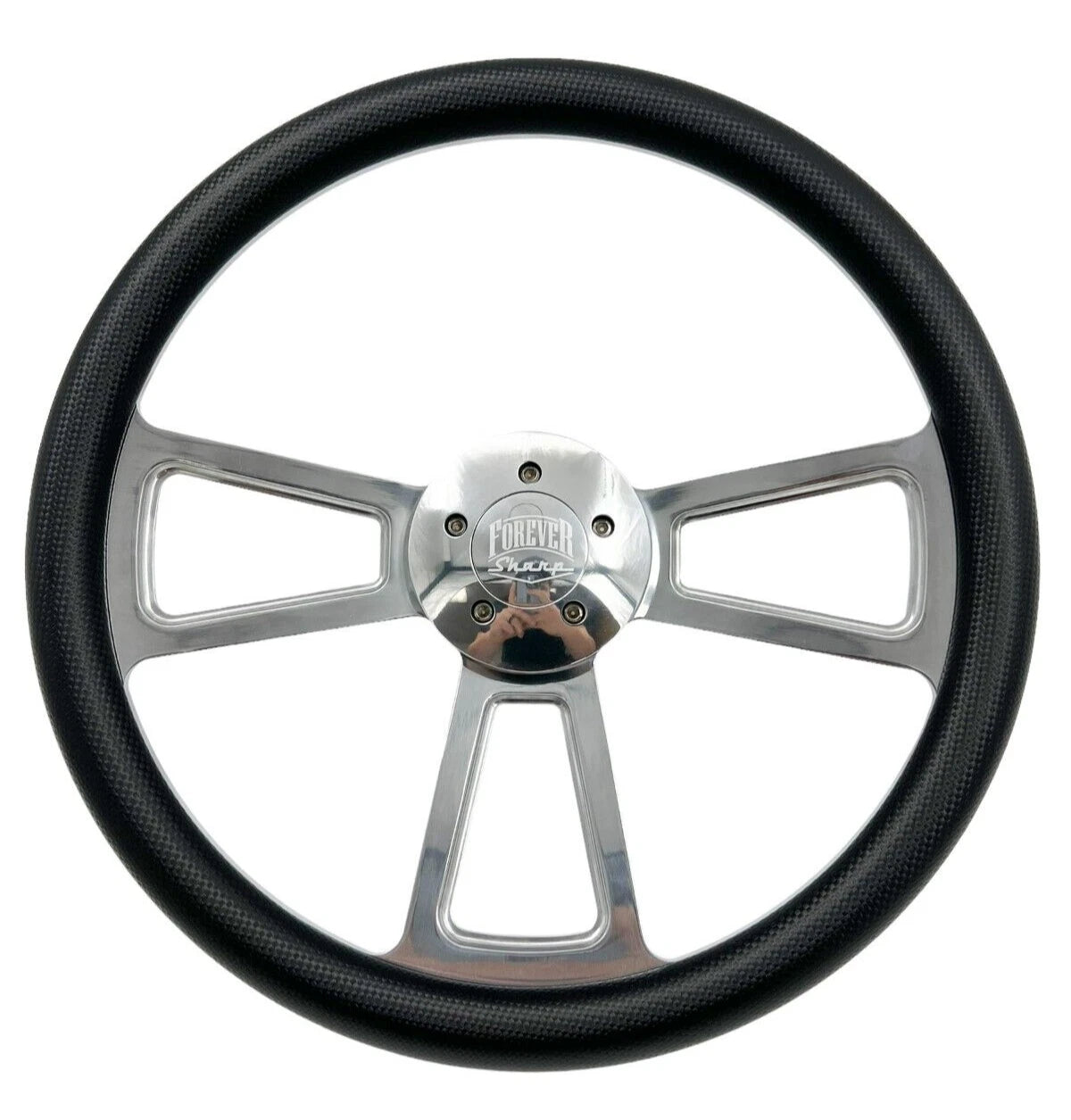18 Inch Steering Wheel Carbon Fiber Vinyl Wrap for Peterbilt Kenworth (2005–2015)