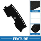 Dashboard Cover Mat for Ford Ranger (2024) - Sun Protector Pad Black