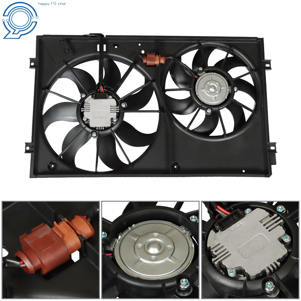 Radiator Condenser Cooling Fan Assembly for Volkswagen Jetta (2005–2015)