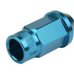 Set of 4 Open End M12x1.25 44mm Tall Sky Blue Aluminum Lug Nuts for JDM