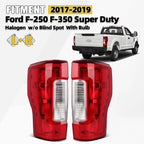 Halogen Tail Lights Pair for Ford F-250 Super Duty (2017–2019) W/O BSD