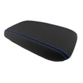 Leather Synthetic Console Armrest Cover for Honda Civic (2012–2015) Blue Stitch