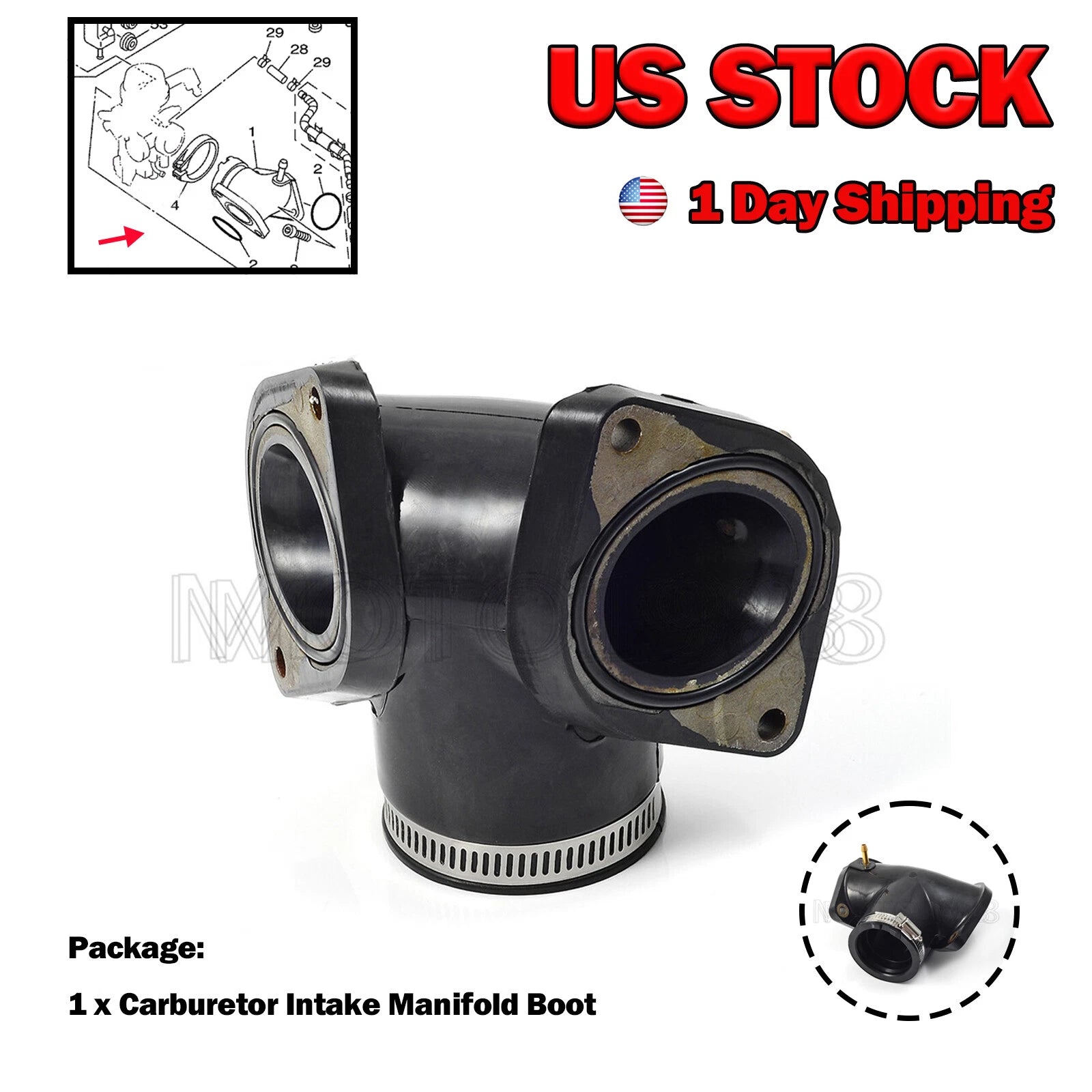 Carburetor Intake Manifold Boot for Yamaha Road Star 1700 (2004-2007)