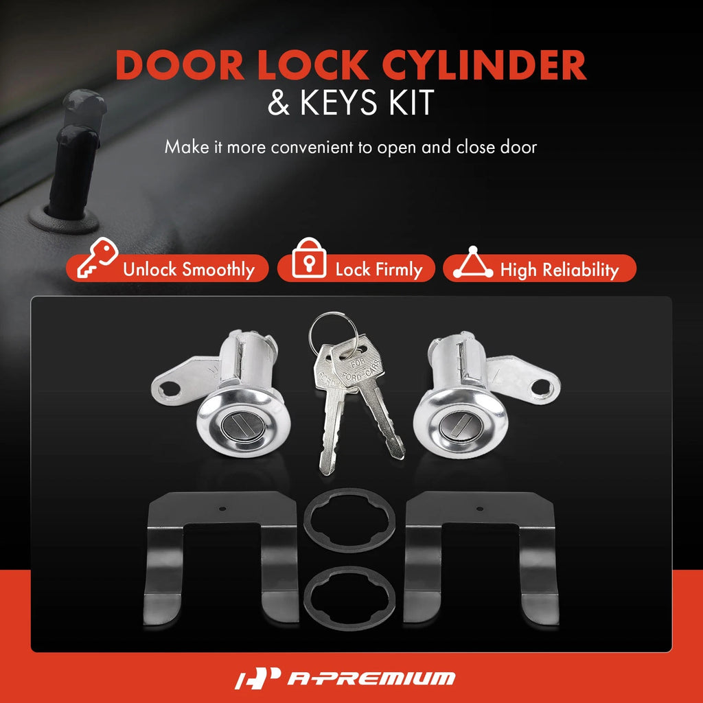 2X Door Lock Cylinder Set with 2 Keys for Ford F-150 F-350