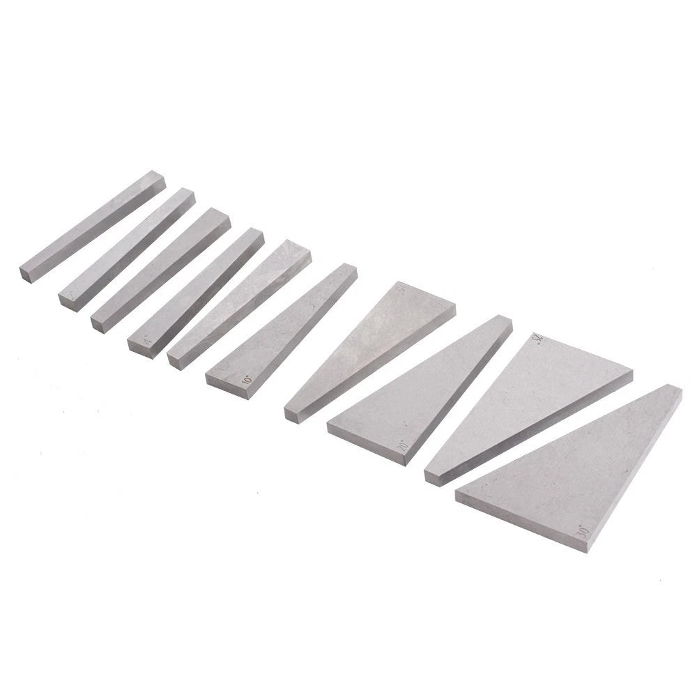 Set of 10 Angle Blocks 1-5 Degree & 5-30 Degree Gauge Precision