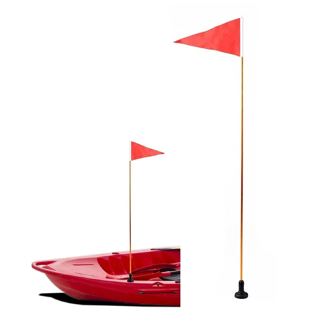 Canoe Safety Flag Kit with 120cm Aluminum Pole for Kayak (Universal)