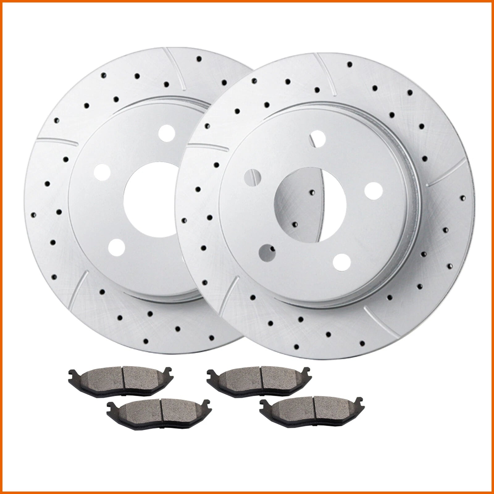 Front Drill Brake Rotors & Ceramic Pads for Dodge Ram 1500 (2006–2018)