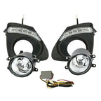 Pair Halogen Fog Lights for Toyota Corolla (2011–2013) with LED Bezel