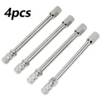 4pcs Tyre Wheel Valve Extension Extender Cap Metal Stem for Auto Car Truck