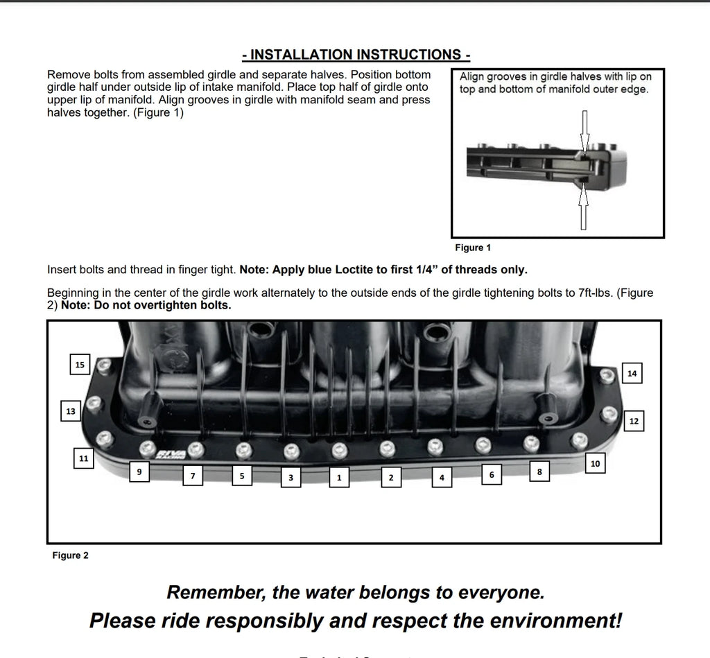 1Pcs Intake Manifold Girdle for Sea-Doo (RS12220-IMG)