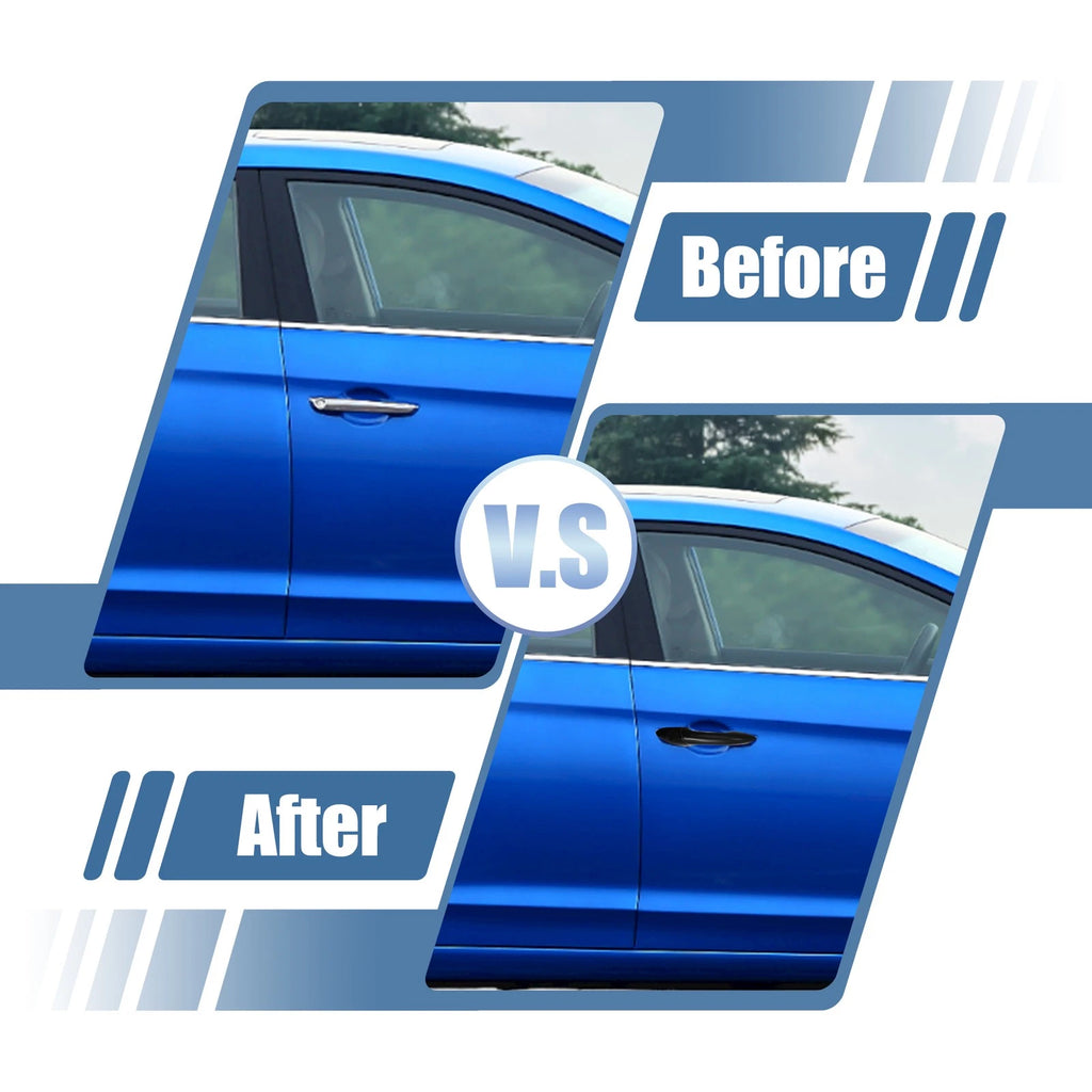 8pcs Exterior Side Door Handle Cover Trim for Hyundai Elantra (2011–2016) Black