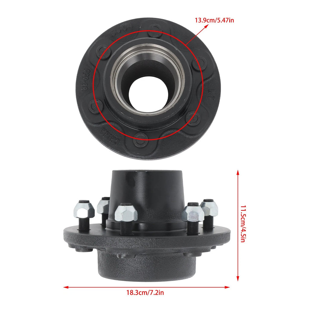 Set of 2 Wheel Hub Kits & Square Spindles for Various Models