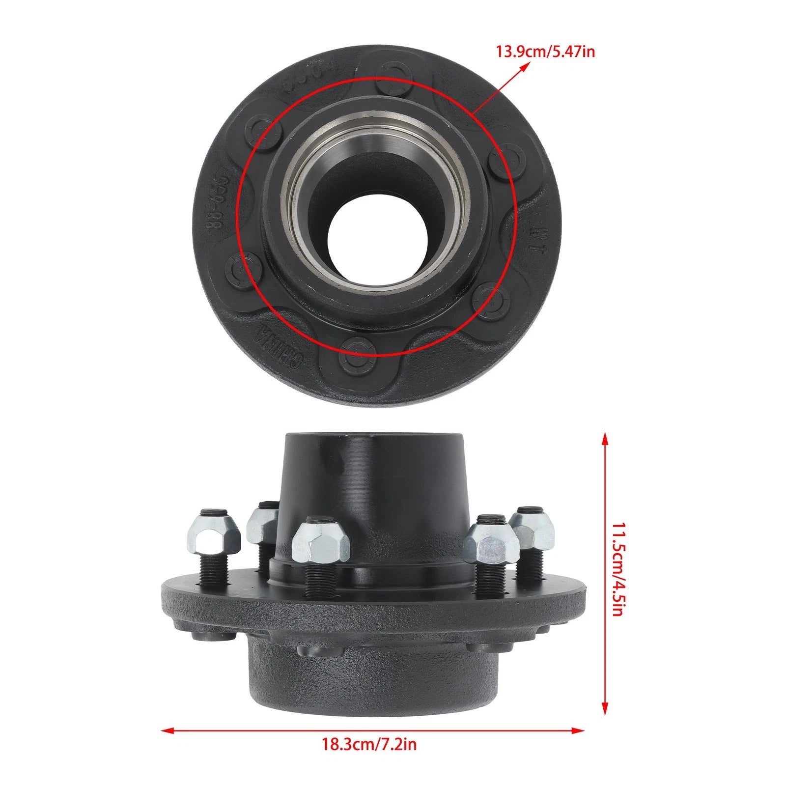 Set of 2 Wheel Hub Kits & Square Spindles for Various Models