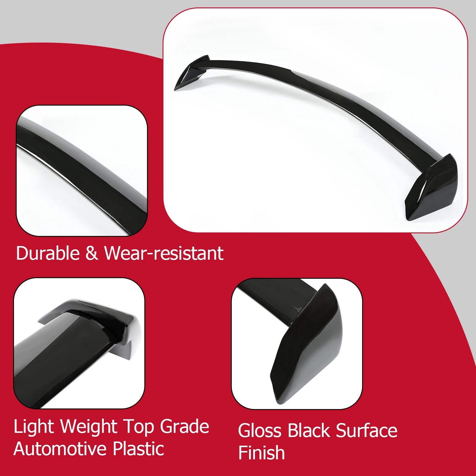 Glossy Black Rear Window Roof Spoiler for Subaru Impreza WRX STI (2002–2007)
