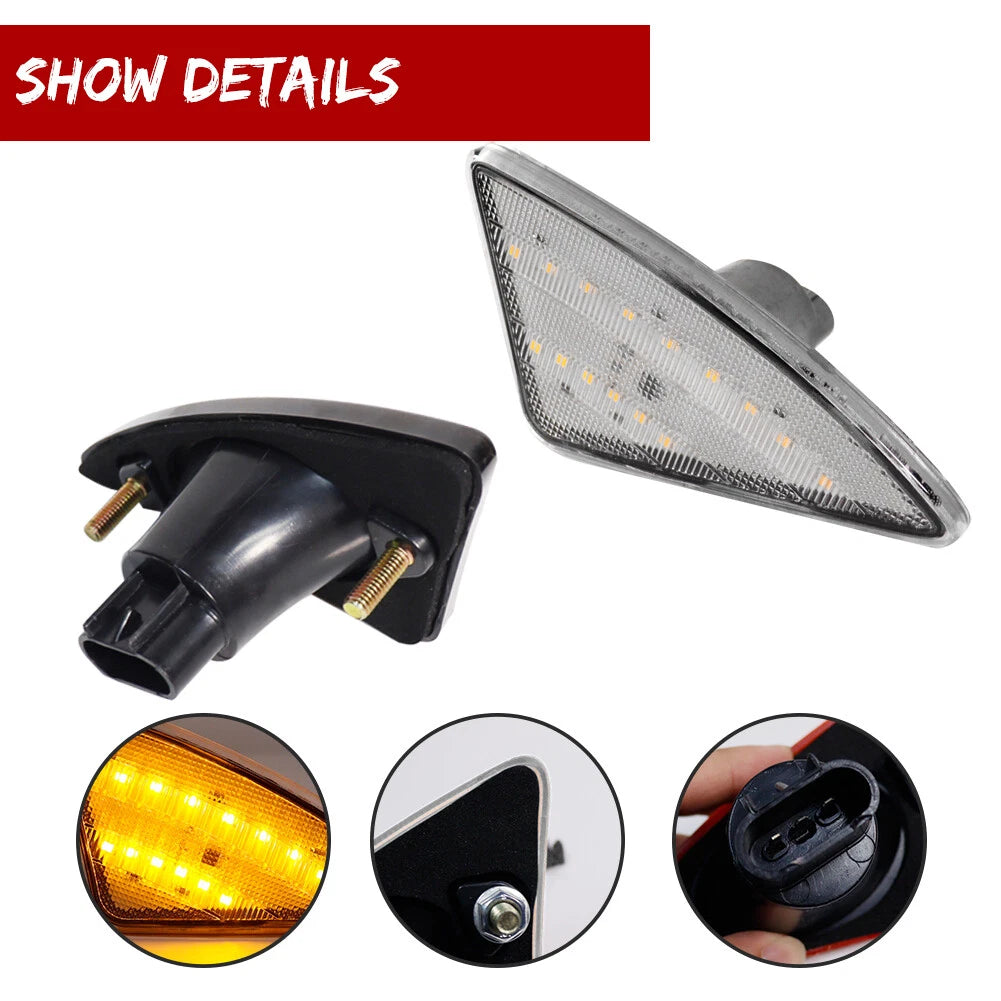 Clear Lens Front Turn Signal Lights for Kenworth T660 T170 T270 T370