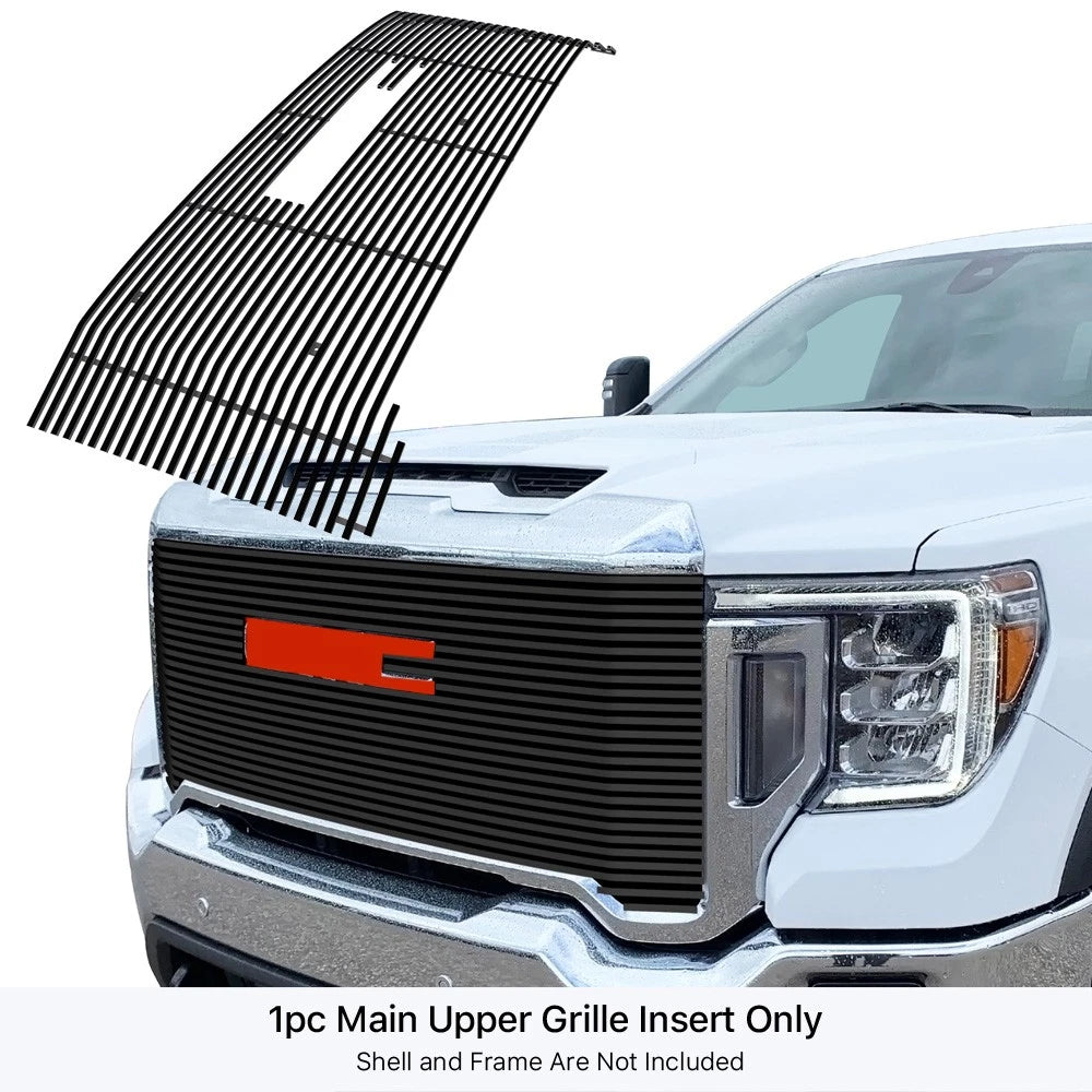 Upper Billet Grille for GMC Sierra 2500/3500 (2020-2023) Black Stainless