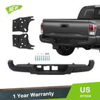 Rear Step Bumper for Toyota Tacoma (2016–2023) - Powdercoated Black Steel