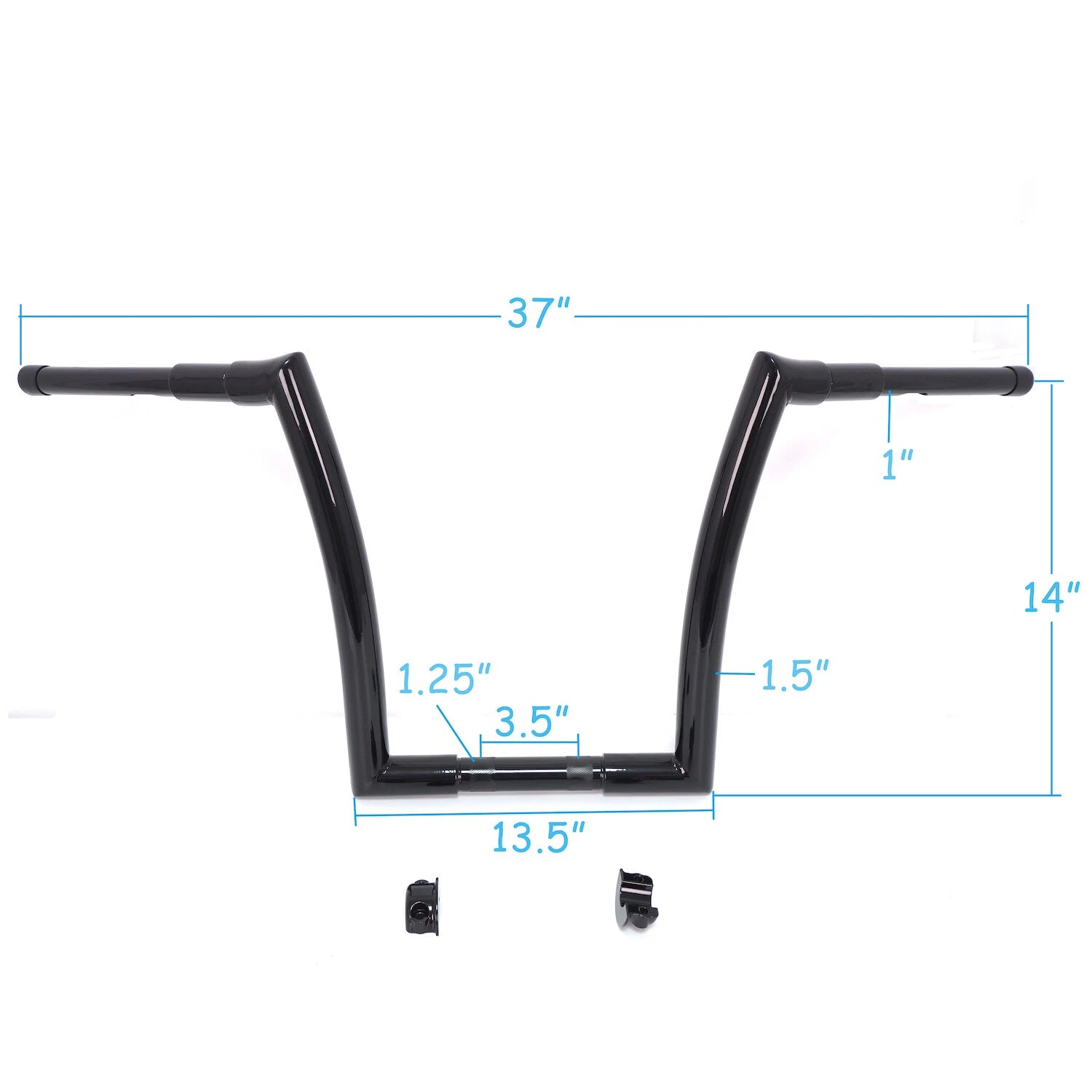 HTTMT 14" Black Ape Hanger Handlebar for Harley FLTRX Road Glide (2015–2020)