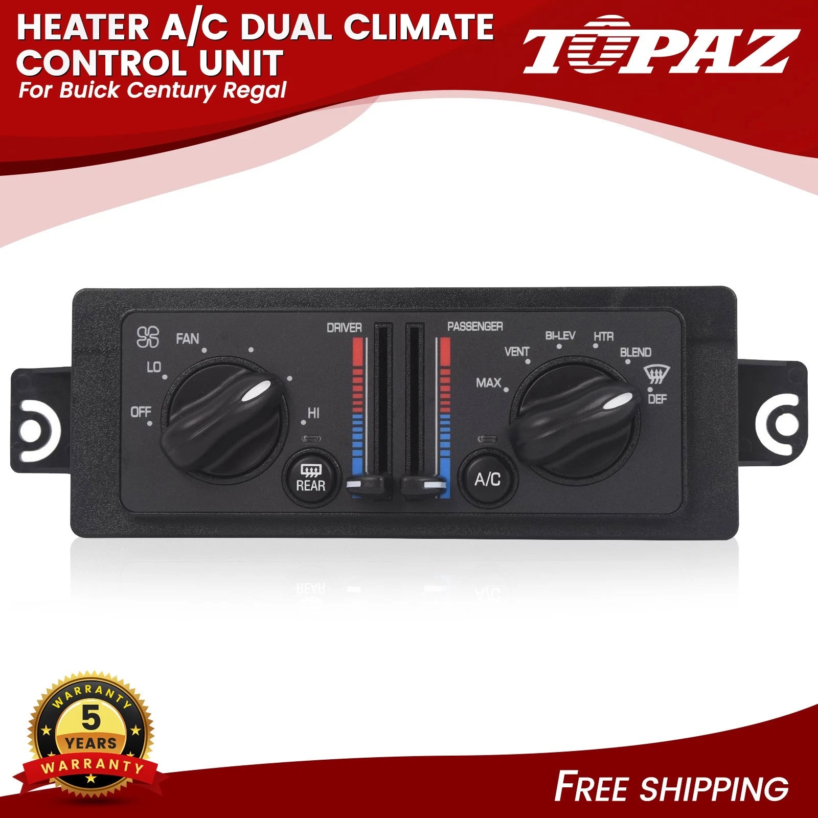 Dual Climate Control Unit for Buick Century Regal (1997–2005)