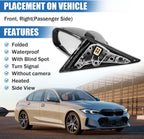Passenger Side Mirror w/ Blind Spot for BMW 320i 330i 330e (2019–2023)
