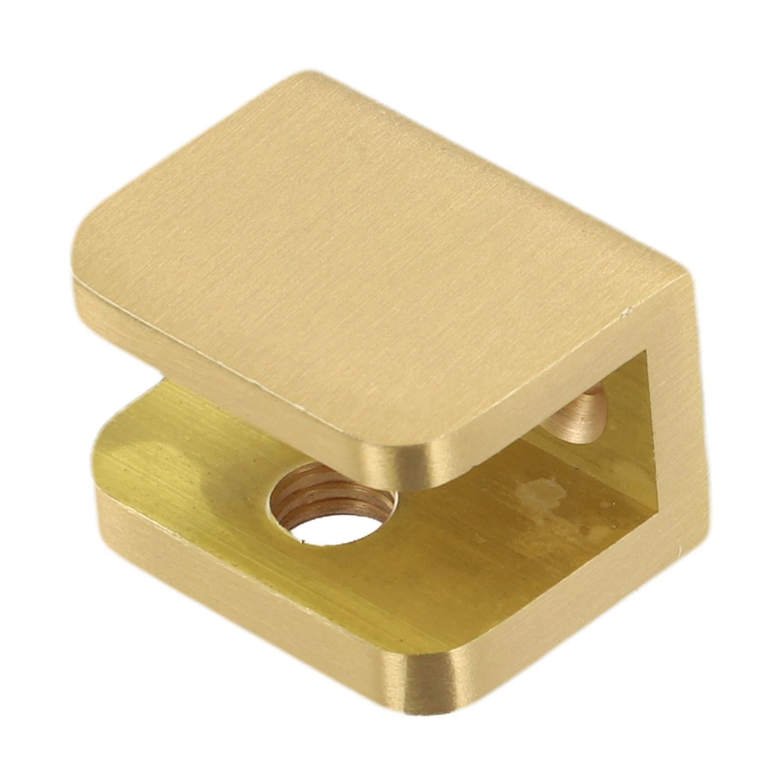 Brass Glass Clamp for Bathroom Shelves Wine Cabinets Display Cases