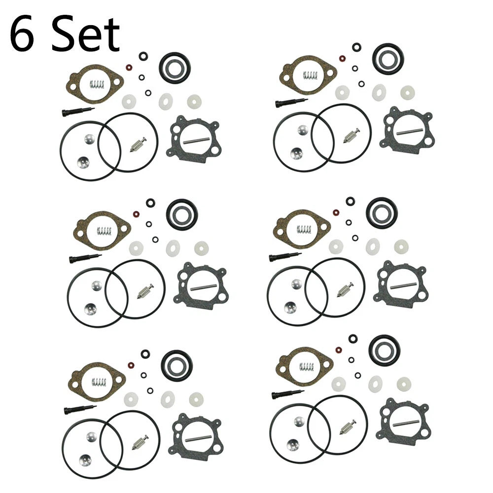 Set of 6 Carburetor Rebuild Kits for B&S 492495, 493762, 498260
