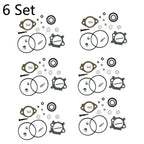 Set of 6 Carburetor Rebuild Kits for B&S 492495, 493762, 498260