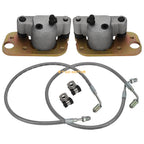 Front Brake Calipers with Hose Lines for Polaris Scrambler 400 500 Magnum 325 330 (1995–2005)