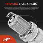 Set of 4 Ignition Coils & Iridium Spark Plugs for Honda Accord (1997)