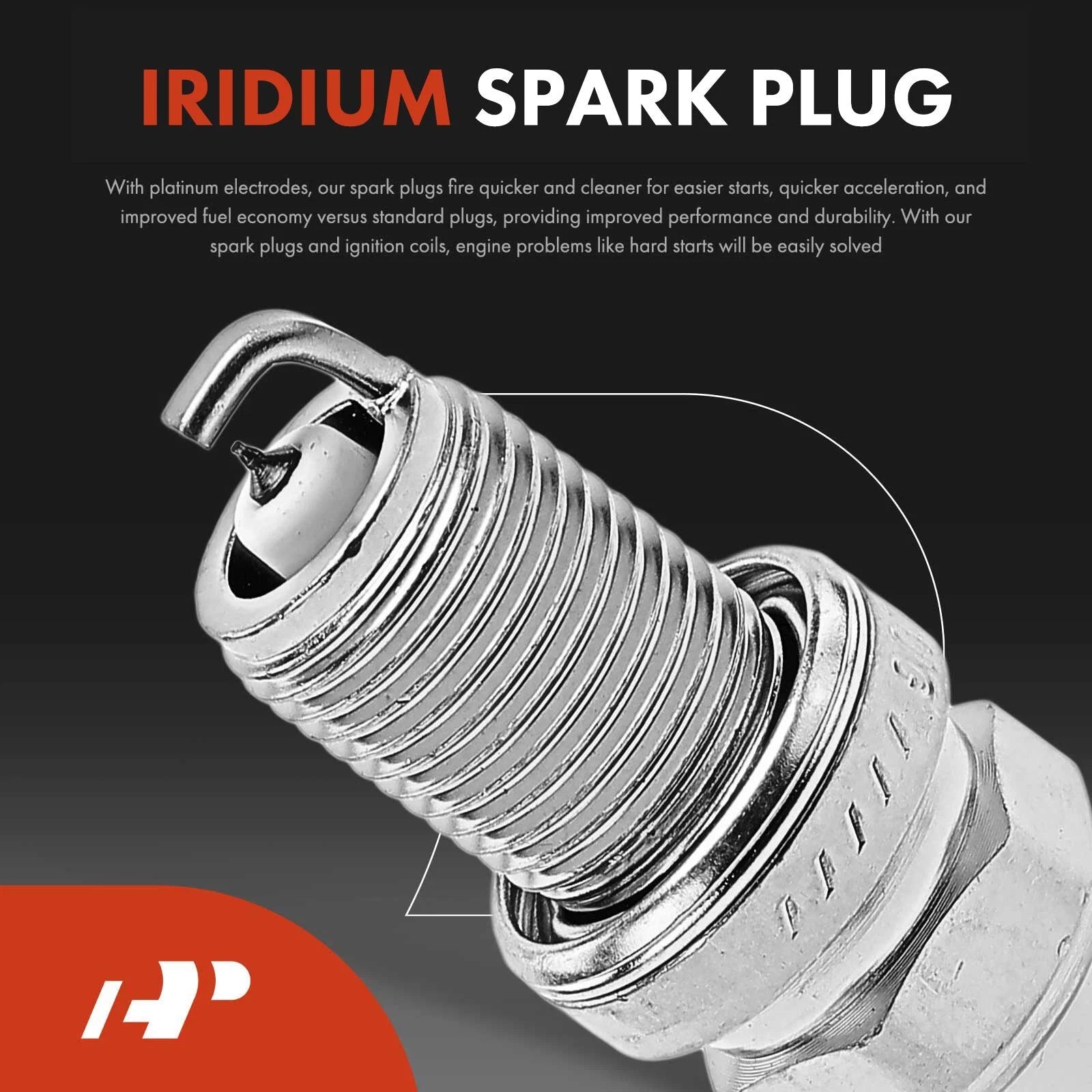 Set of 4 Ignition Coils & Iridium Spark Plugs for Honda Accord (1997)