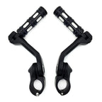 5" Black Foot Peg Kit for Honda GoldWing/Yamaha Roadstar (1.25" Engine Guard)