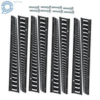 Set of 8 E-Track Tie-Down Rails for E-Track Systems (Powder-Coated Steel)
