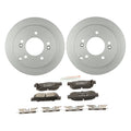 Set of 2 Bosch Rear Solid Rotors & Ceramic Brake Pads for Hyundai Kia
