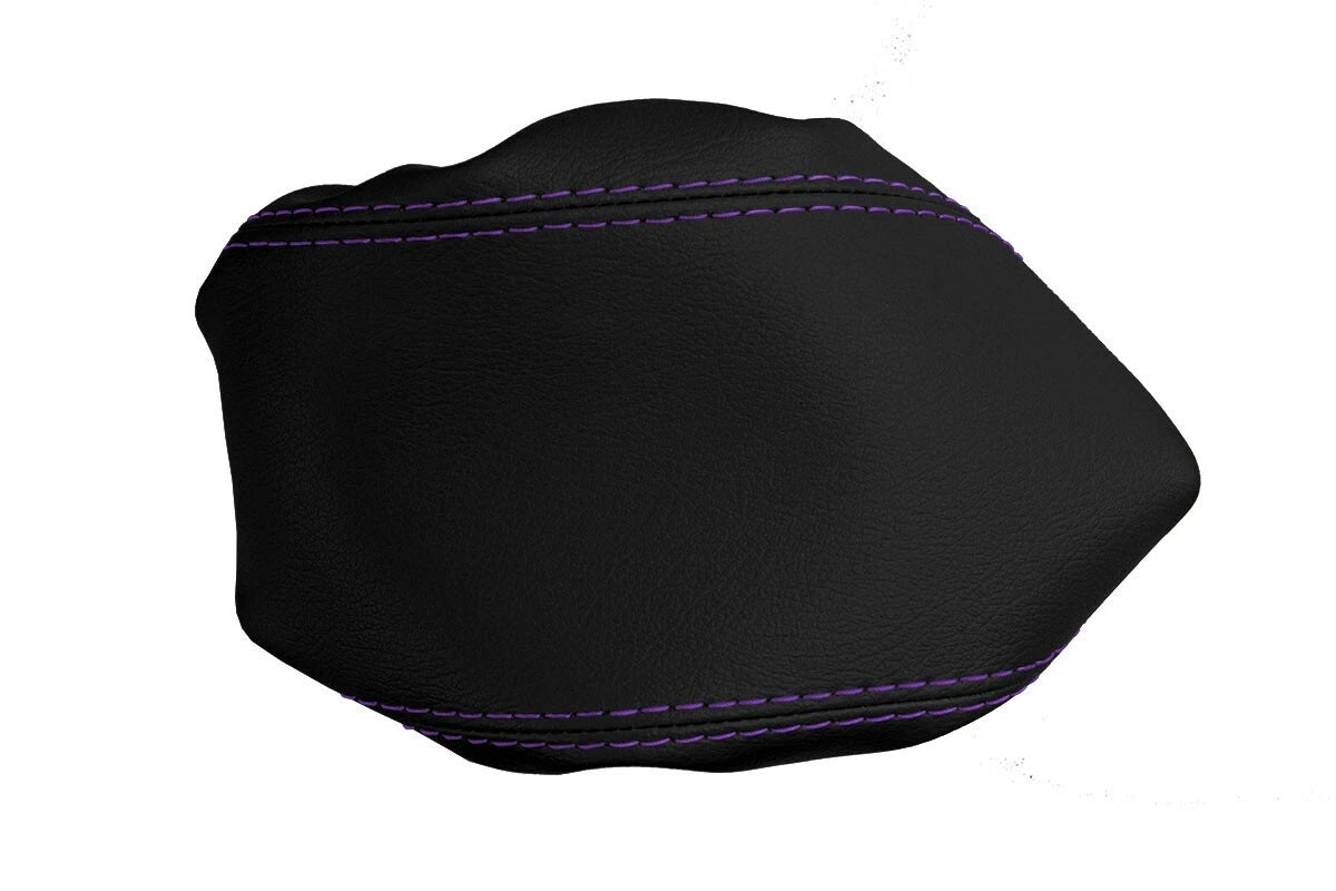 Console Lid Pull Over Cover Leather for Toyota Camry (2012–2017) Purple Stitch