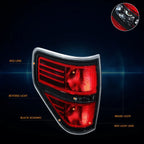Driver Side Red Lens Tail Brake Light for Ford F-150 (2009–2014)