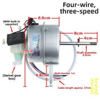 Floor Fan Motor for 220V Models (Aluminum Wire, 4-Wire Control)