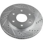 Disc Brake Rotor and Pad Kit for Nissan Titan (2004–2005) Front Cross-Drilled