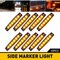 Set of 10 Smoked Amber LED Clearance Marker Lights for Boat Trailer