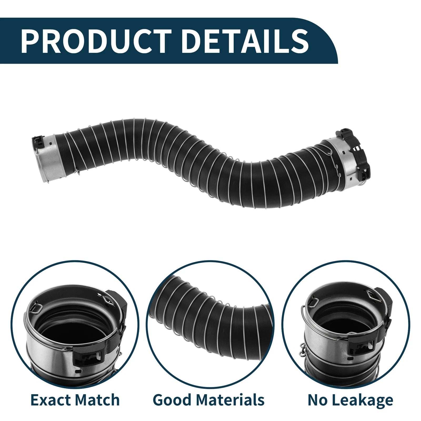Radiator Hose for BMW 5 Series G30 (2017–2020) No. 11618572858, Black