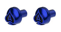 Air Valve Knobs Screw-In Indigo Blue Front Pair for Kenworth Peterbilt (2010–2025)