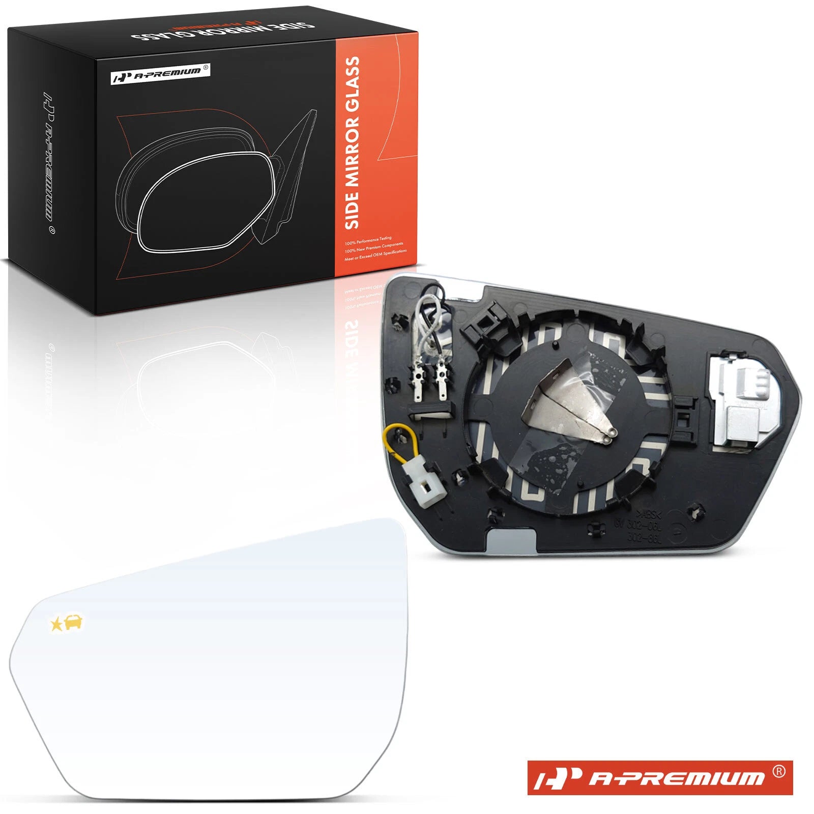 Heated Driver Power Mirror Glass with Blind Spot for Chevy Equinox