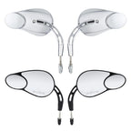 Black/Chrome Rear-View Mirrors for Harley Softail, Touring, Sportster 883-1200