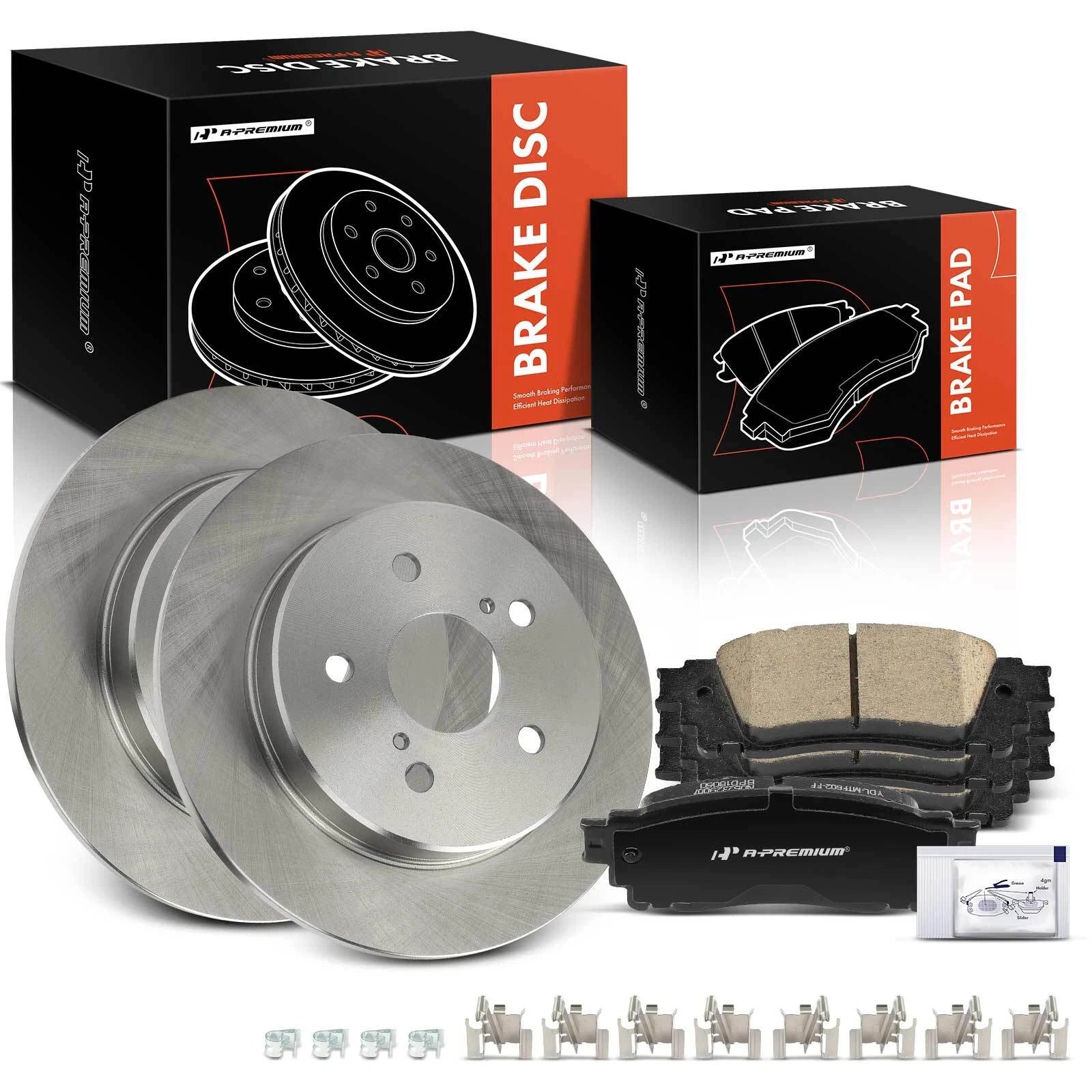 Rear Disc Brake Rotors & Ceramic Pads for Toyota Camry (2018–2023)