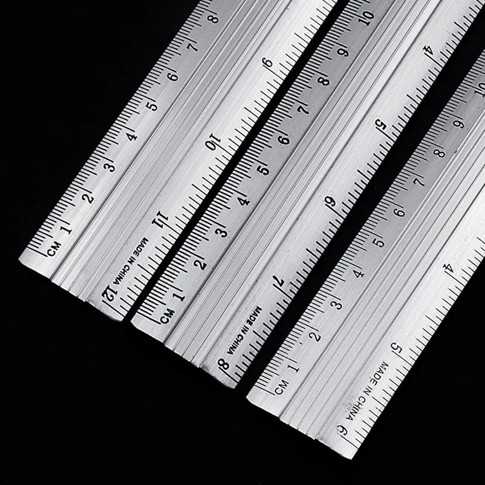 Aluminum Alloy Ruler Set of 3 (15cm, 20cm, 30cm)