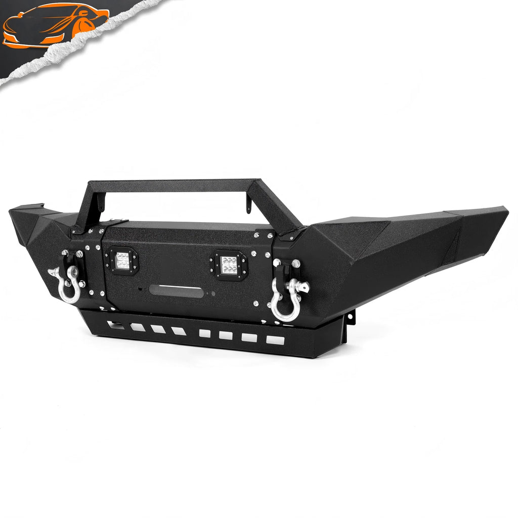 Front Bumper Face Bar w/LED Lights & Winch Plate for Toyota Tacoma (2005–2015)