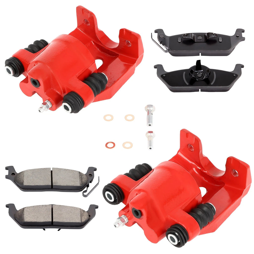 Set of 2 Rear Brake Calipers with Ceramic Pads for Ford F-150 (2004–2011)