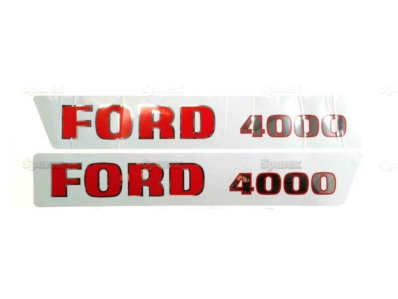 Bonnet Decal Set for Ford 4000 Pre Force Tractors (1965–1975)